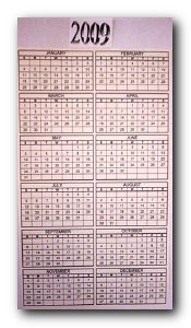 Transfer #T4765 – 2009 Calendar Design