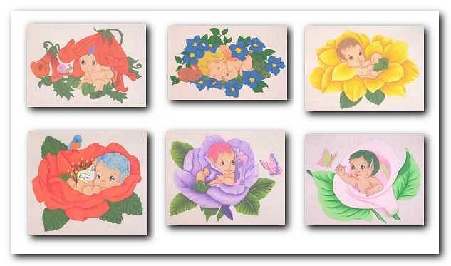 Q013 Fairies and Flowers Throw Quilt Block Set